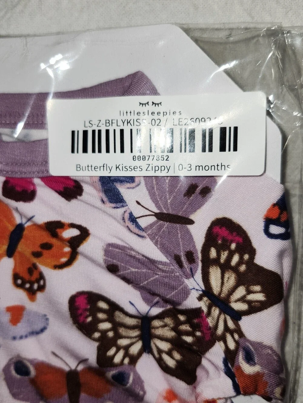 NEW Little Sleepies Butterfly Kisses Zippy 0–3 Months Whimsical Baby Cottagecore